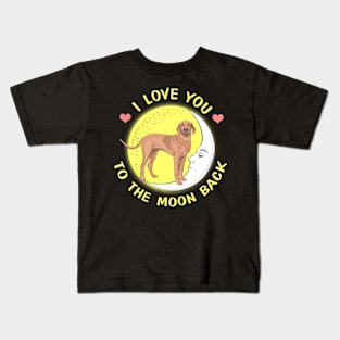 I Love You To The Moon And Back Vizsla Kids T-Shirt